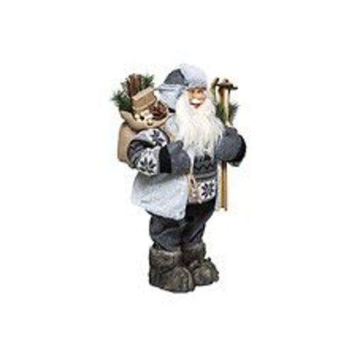 Père Noël traditionnel Skieur H 45 cm