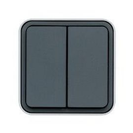 Double va et vient encastrable complet Cubyko - gris