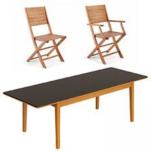 Table Extensible Avec 10 Chaises En Bois