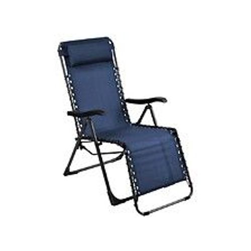 Fauteuil De Jardin Relax Pliant Neo - Graphite/Bleu 88 X 112 X 64 Cm