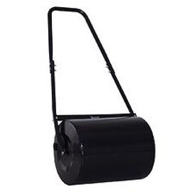 Rouleau à gazon jardin en acier avec poignée dim. 50L x 32l x 108H cm lestage max. 30 L noir
