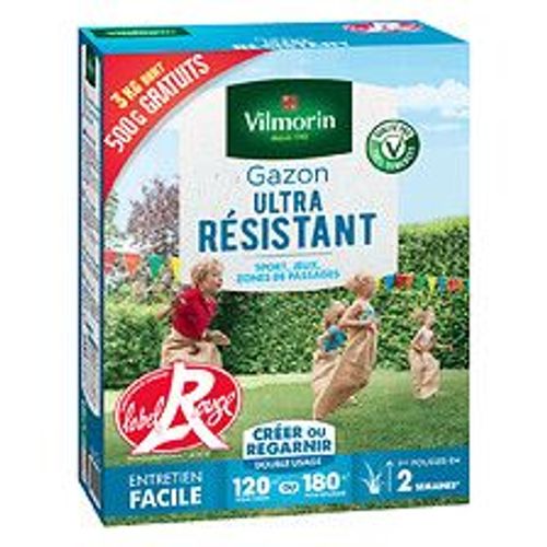 Gazon Ultra Résistant - Boite De 3 Kgs Dont 500g Gratuit