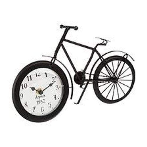 Horloge à poser Vélo en métal Noir L 28.5 cm