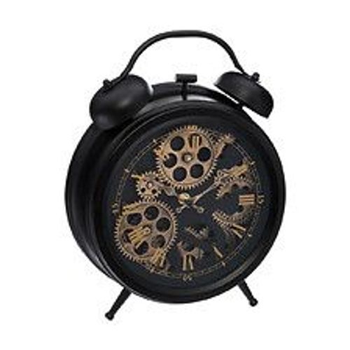 Horloge à poser en métal Noir aspect vintage déco industrielle