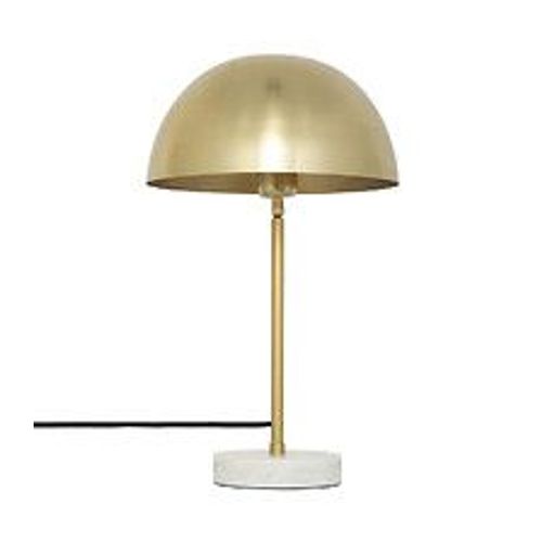 Lampe À Poser En Métal Doré Et Marbre H 46 Cm