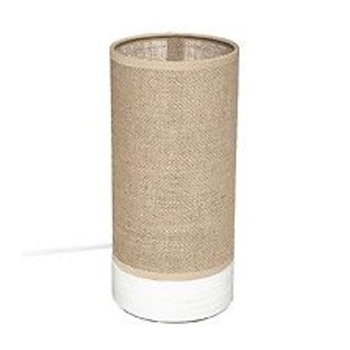 Lampe À Poser En Bois Et Lin H 27 Cm