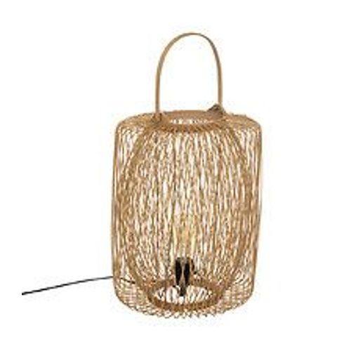 Lampe À Poser En Bambou H 39 Cm