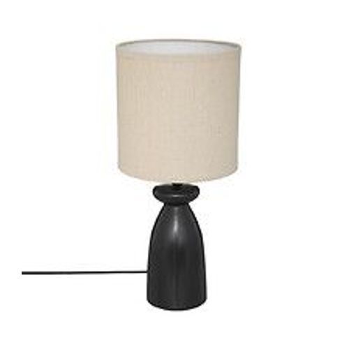 Lampe À  Poser En Céramique Noire H 44 Cm