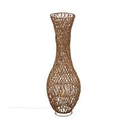 Grande Lampe À Poser En Rotin Et Métal H 100 Cm