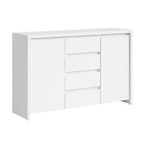Buffet 2 Portes 4 Tiroirs Soren Blanc