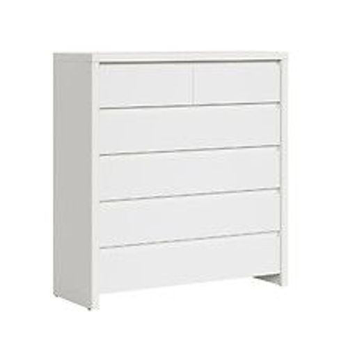 Commode 6 Tiroirs Soren Blanc