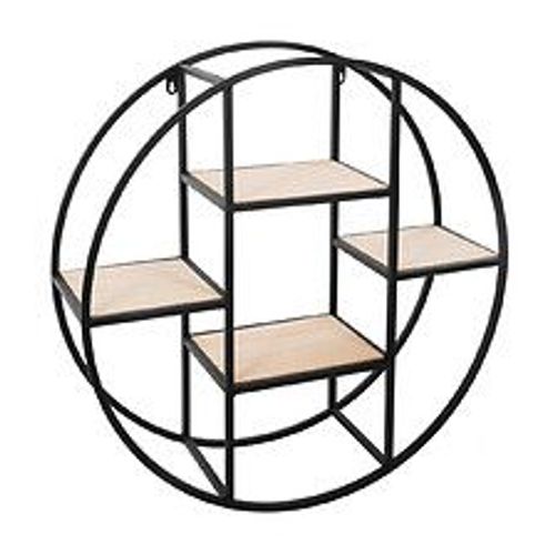 Étagère Murale En Bois Et Métal Noir D 78 Cm