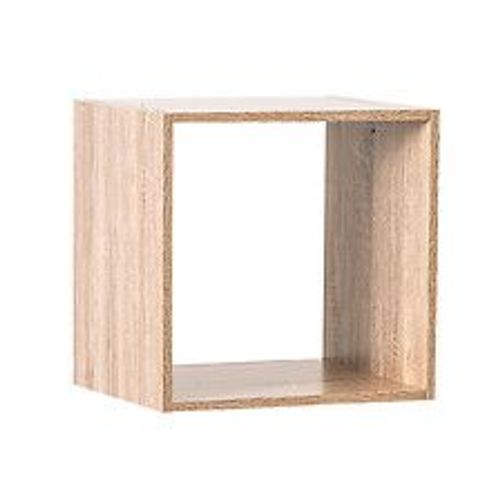 Meuble Étagère 1 Case De Rangement Effet Chêne Naturel H 34.5 Cm - À Poser Ou Mural