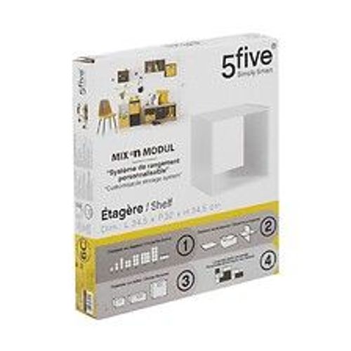 Meuble Étagère 1 Case De Rangement Blanc H 34.5 Cm - À Poser Ou Mural