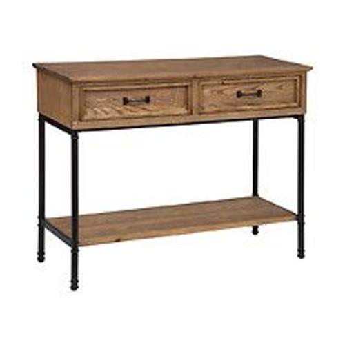 Meuble Console 2 Tiroirs En Bois Et Métal H 85 Cm