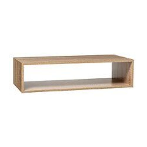 Meuble Étagère Rectangulaire Effet Chêne Naturel H 17 Cm - À Poser Ou Mural