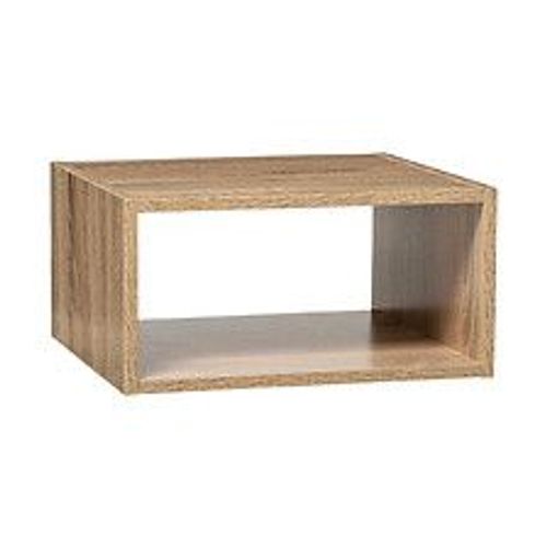 Meuble Étagère Rectangulaire Effet Chêne Naturel H 17 Cm - À Poser Ou Mural