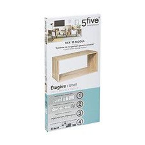 Meuble Étagère Rectangulaire Effet Chêne Naturel  H  34.5 Cm - À Poser Ou Mural
