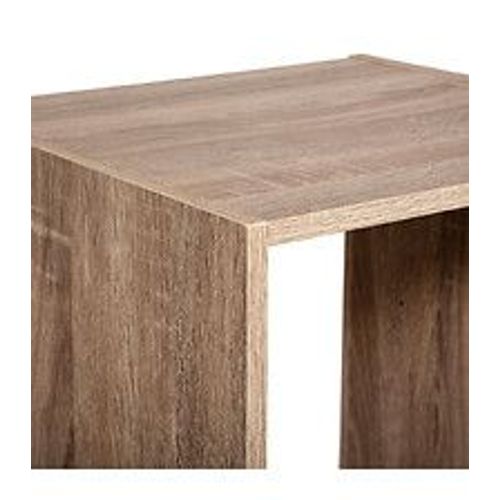 Meuble Étagère Colonne 4 Cases De Rangement Effet Chêne Naturel H 134 Cm