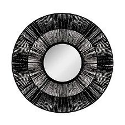 Grand Miroir mural en Corde Noire D 76 cm