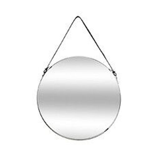 Miroir à suspendre en métal avec lanière D 38 cm
