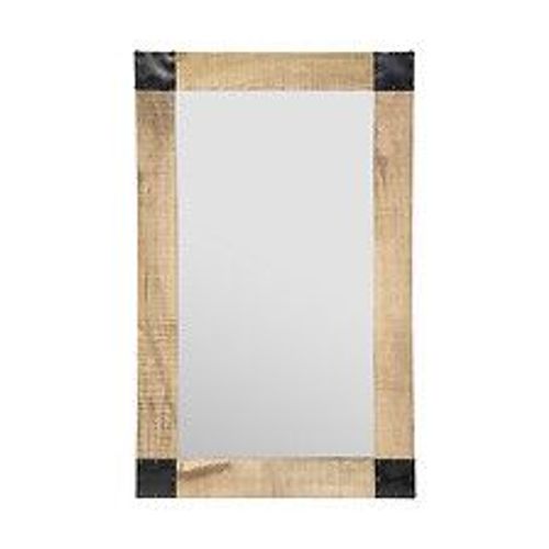 Miroir mural en Métal et Bois de manguier 70 x 116 cm