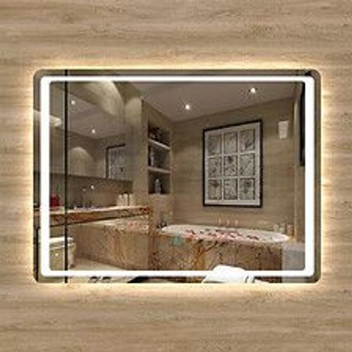 Aica Sanitaire Led Miroir De Salle De Bain Avec Anti-Buée Et Interrupteur Tactile Intégré 100x60cm