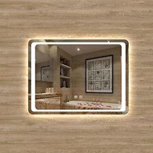 Aica Sanitaire Miroir Salle De Bain Lumineux Led Avec Anti-Buée Et Interrupteur Tactile Intégré 140x80cm