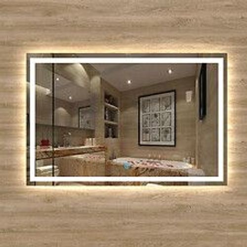 Aica Sanitaire Miroir De Salle De Bain Lumineux Led Avec Anti-Buée Et Interrupteur Tactile Intégré 150x70cm