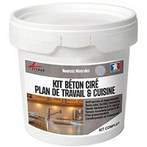 Kit Beton Cire Cuisine Et Plan De Travail - 5 M² (En 2 Couches) Titane Gris Clair - Arcane Industries