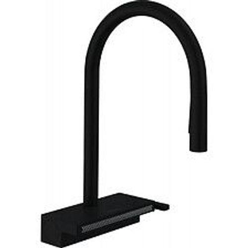 Hansgrohe Aquno Select M81 Mitigeur de cuisine 170, avec douchette extractible 3 jets, sBox, Noir mat (73831670)