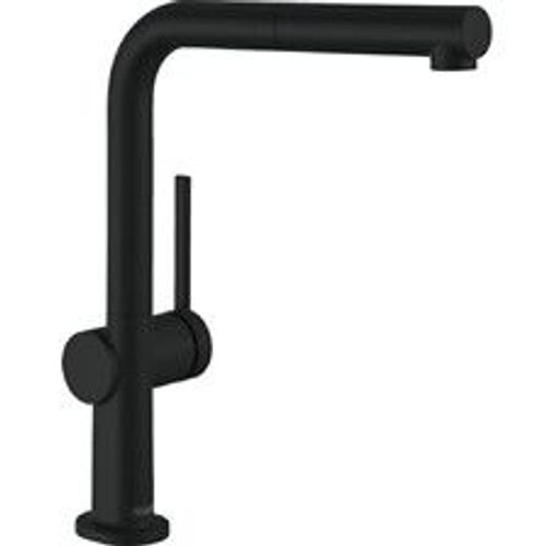 Hansgrohe Talis M54 Mitigeur de cuisine 270, avec douchette extractible 1 jet, sBox, Noir mat (72809670)