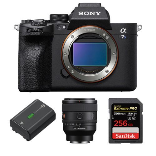 Boîtier Sony Alpha A7S III + FE 50mm f1.4 GM + batterie Sony NP-FZ100 + SanDisk 256 Go Extreme Pro SDXC UHS-II U3 V90 300 Mo/s