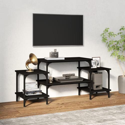 Vidaxl Meuble Tv Noir 117x35x52 Cm Bois D'ingénierie