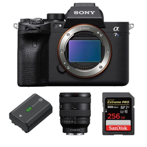 Boîtier Sony Alpha A7S III + FE 20-70mm F4 G + batterie Sony NP-FZ100 + SanDisk 256 Go Extreme Pro SDXC UHS-II U3 V90 300 Mo/s