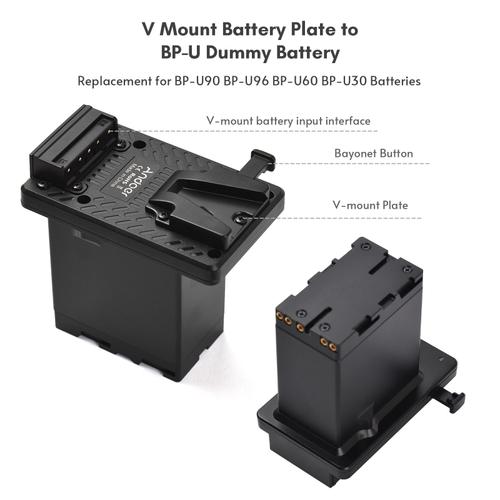 Andoer – plaque de batterie v-lock V, adaptateur de batterie factice BP-U, décodage pour batterie BP-U96, pour caméscope Sony PXW-FX6 EX280 et fs7