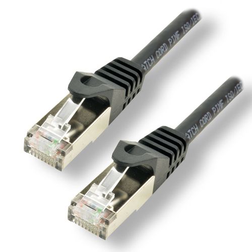 MCL Samar - Cordon de raccordement - RJ-45 (M) pour RJ-45 (M) - 30 cm - 6.2 mm - SFTP - CAT 7 - sans halogène, sans crochet - noir