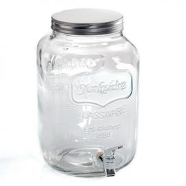 Navaris Distributeur de boisson en verre - Fontaine 8 L avec robinet et  fermeture couvercle - Carafe eau boissons froides et chaudes : :  Cuisine et Maison