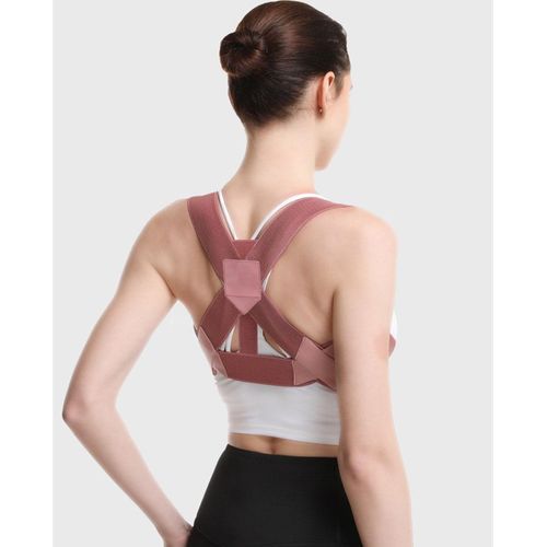 Correcteur De Posture - Redresse-Dos De Physiothérapie - Soulagement Du Dos, Des Épaules Et Du Cou - Maintien De Posture(Rose,L)