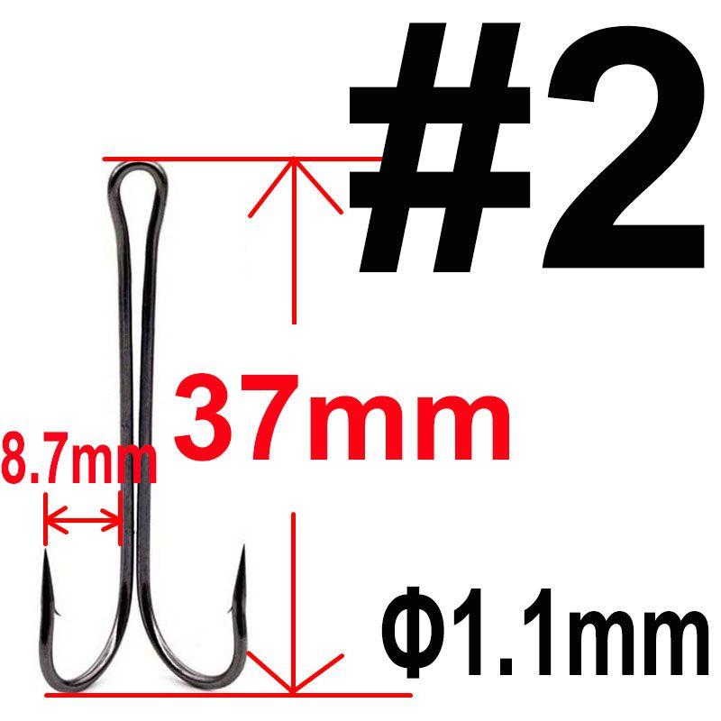 Hameçons De Pêche 20 Pièces Double Hameçon En Acier Au Carbone