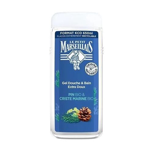Gel Douche Extra Doux Pin Bio & Criste Marine Bio - Le Petit Marseillais - 650 Ml - Sans Colorant 