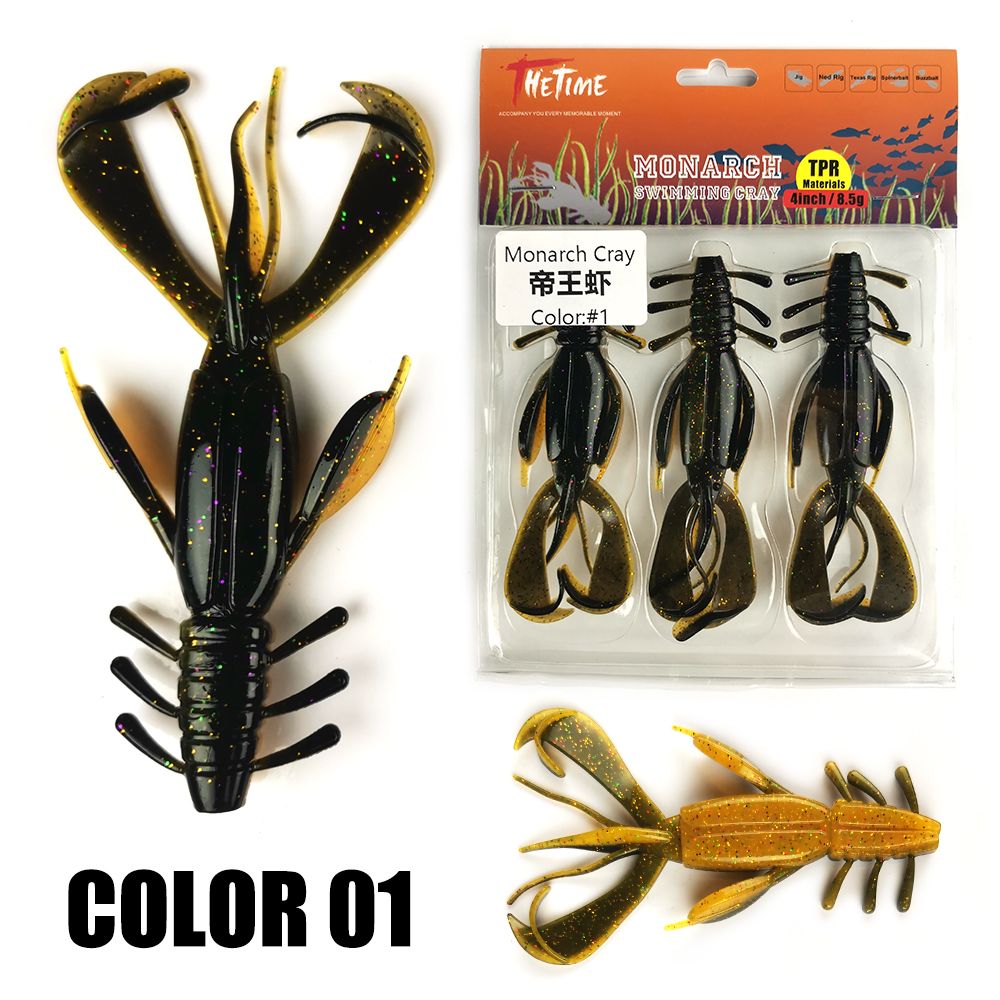 Monarch Cray 01 - Hameçons De Pêche Pour Bar, Sandre, Crappie, Wobbler, Leurre Souple