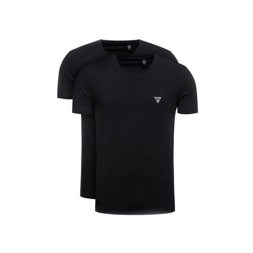 T Shirt Guess Pack X2 Classic Triangle Homme Noir