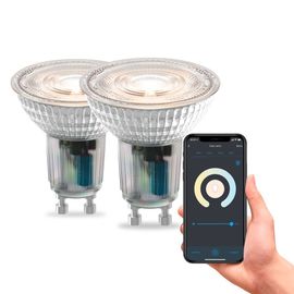 Lot De 2 Ampoules Gu10 Connectees Blancs Ajustables