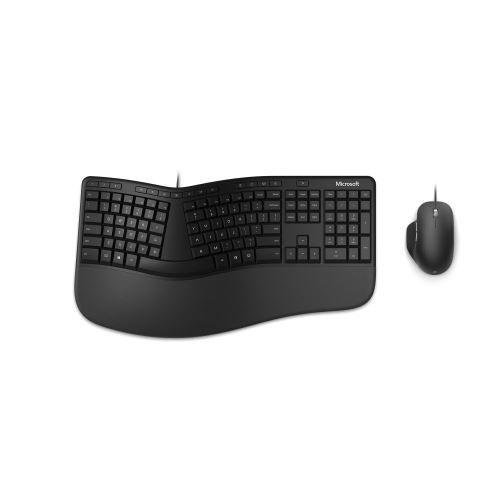 Microsoft Ergonomic Desktop - Ensemble clavier et souris - USB - Français - noir