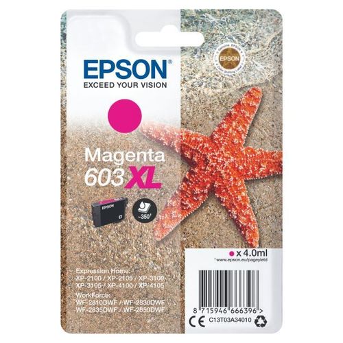 Epson 603XL - 4 ml - XL - magenta - original - emballage coque avec alarme radioélectrique/ acoustique - cartouche d'encre - pour Expression Home XP-2150, 2155, 3150, 3155, 4150, 4155; WorkForce...