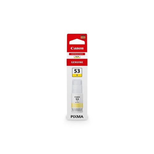 Bouteille d'encre Canon GI-53Y - Jaune - Compatibilité PIXMA G650 et G550 - (4690C001)