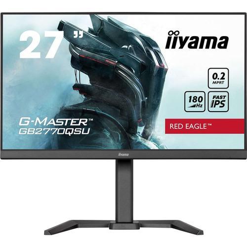 iiyama G-MASTER Red Eagle GB2770QSU-B6 - Écran LED - jeux - 27" - 2560 x 1440 WQHD @ 180 Hz - Fast IPS - 400 cd/m² - 1200:1 - 0.2 ms - HDMI, DisplayPort - haut-parleurs - noir, mat