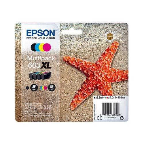 Epson 603XL Multipack - Pack de 4 - XL - noir, jaune, cyan, magenta - original - emballage coque avec alarme radioélectrique/ acoustique - cartouche d'encre - pour Expression Home XP-2150, 2155...