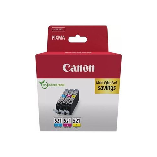 Pack De 3 Cartouches Cli-521 Canon